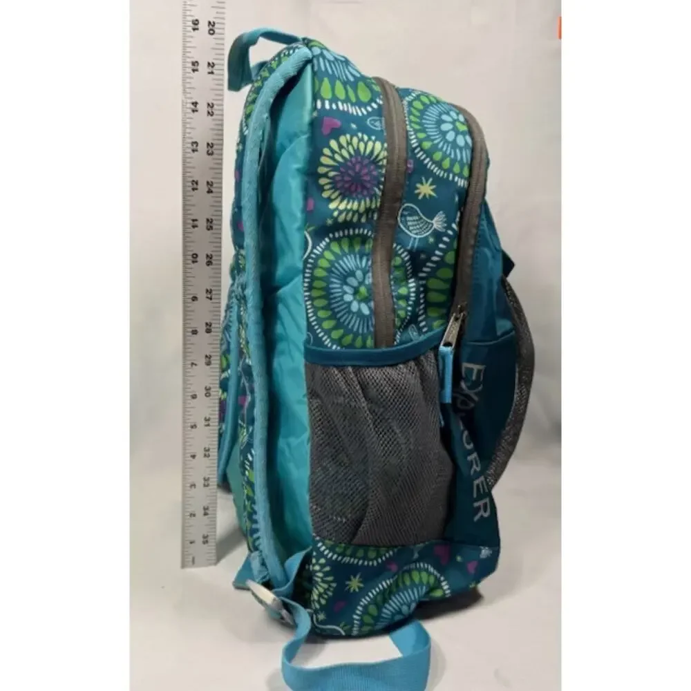 L.L.Bean Teal Floral School Backpack – Excellent Condition